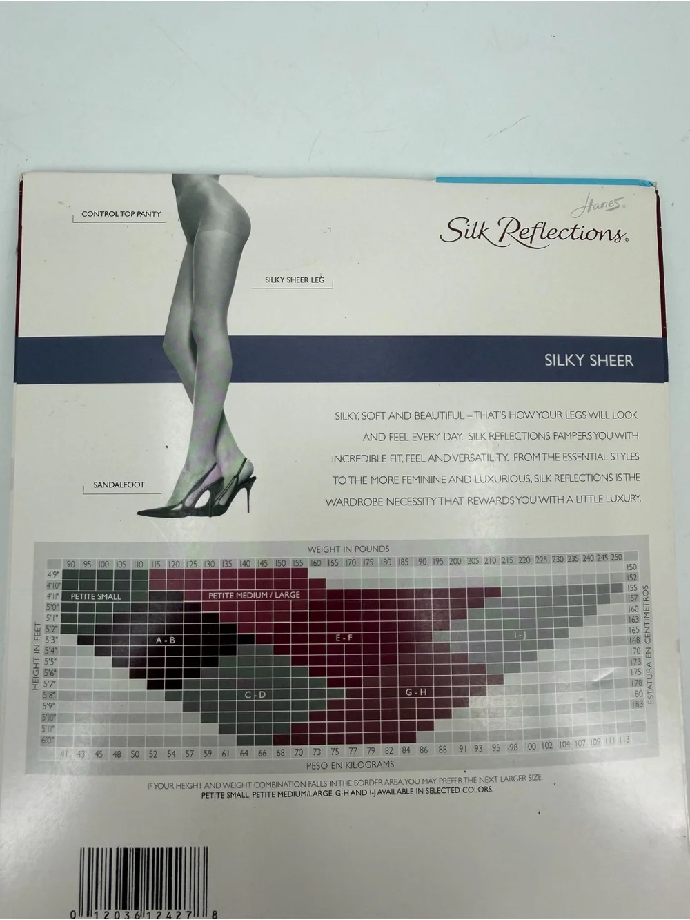 Hanes Pantyhose Size CD Silk Reflections VTG Classic Navy Style 717- IMPERFECT